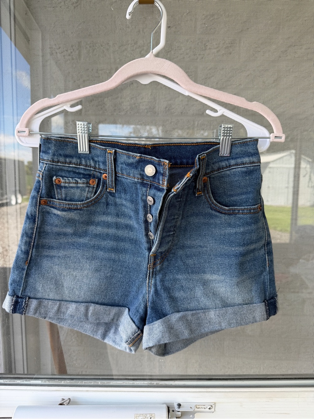 Levi’s Classic High-Rise Blue Denim Shorts